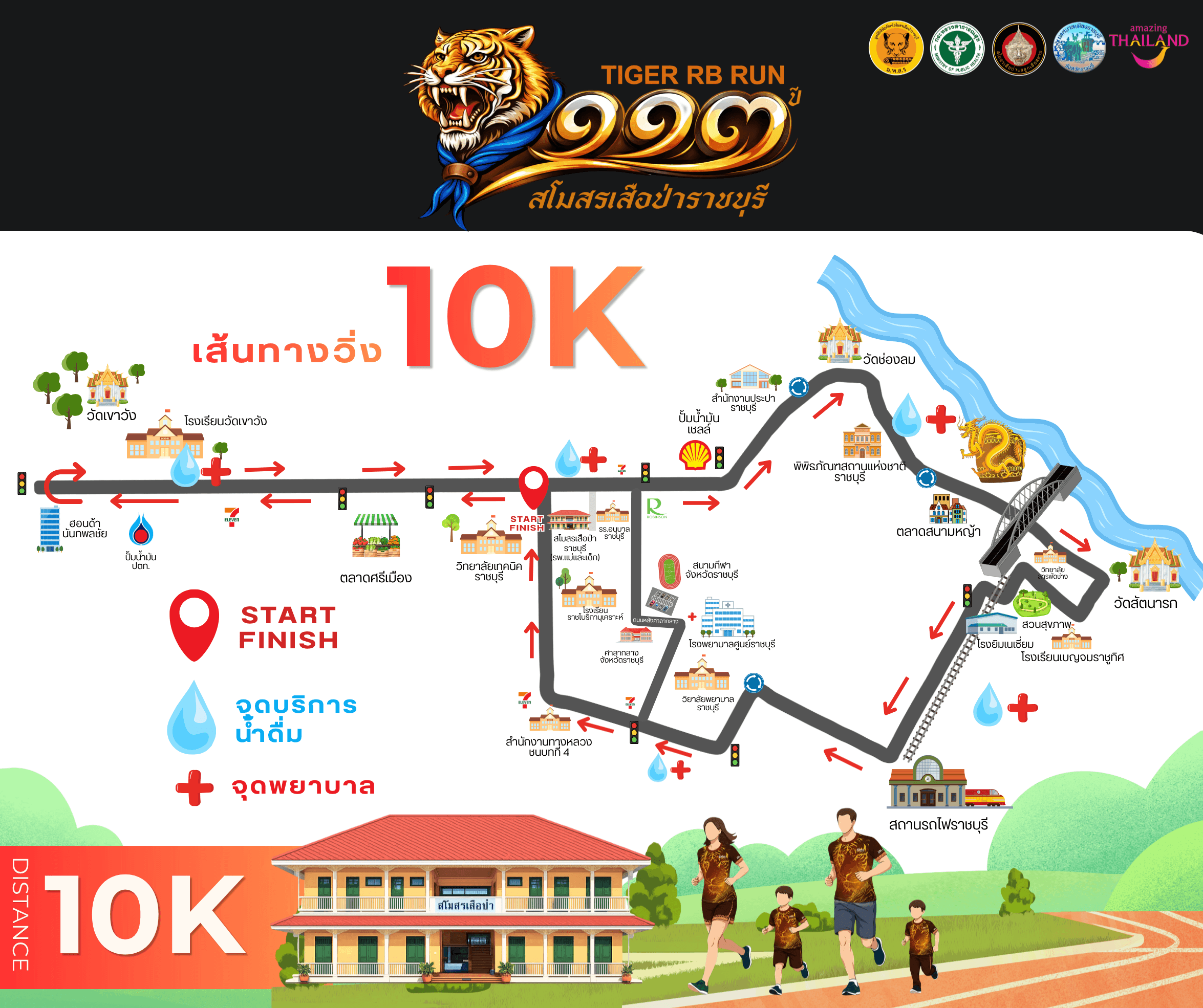 แผนที่การแข่งขันระยะ 10 กิโลเมตร